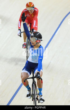 Jakarta. 28th Aug, 2018. Kong Lingwei (C) of China competes during