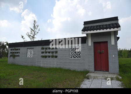 Binzhou, Binzhou, China. 29th Aug, 2018. Binzhou, CHINA-The 3D printed villa can be seen in Binzhou, east China's Shandong Province.The villa, costing 1.5 million yuan, is completed with technology of three-dimensional printing in just one day. Credit: SIPA Asia/ZUMA Wire/Alamy Live News Stock Photo