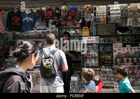 Souvenir and newspaper store, Barcelona Stock Photo