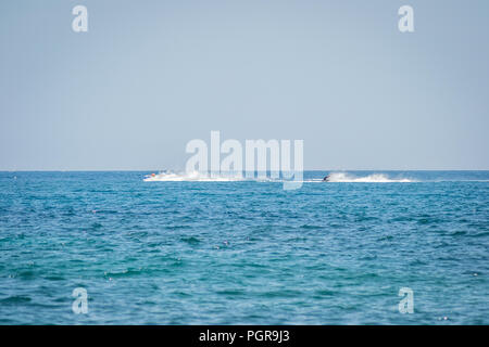 Boats in the mediterranean sea Stock Photo