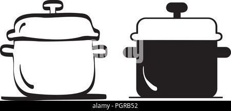 cooking pot icon Stock Vector