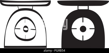 weigh kitchen icon Stock Vector