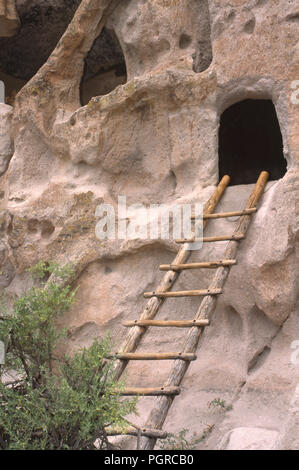 Cliff-dwellings, Bandelier National Monument, NM. Photograph Stock Photo