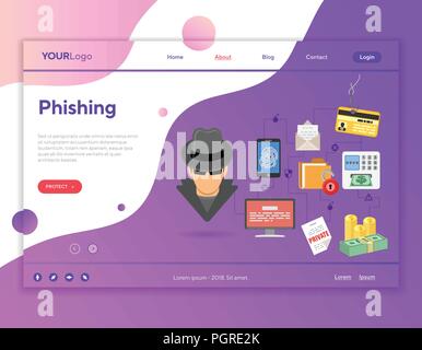 Phishing Cyber Crime Concept Stock Vector