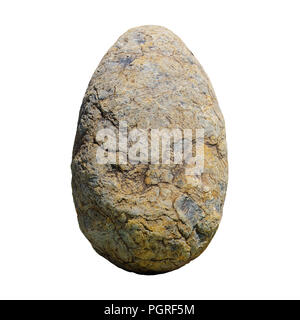 dinosaur egg, ancient stone dino egg isolated on white background Stock Photo