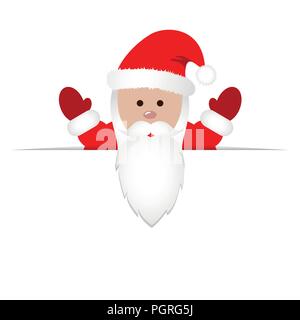 Santa Claus in red clothes beckons vector illustration EPS10 Stock Vector
