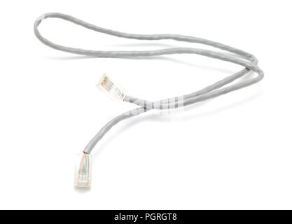 internet cable isolated on white Stock Photo