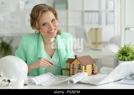 Portrait of a woman architect in offive Stock Photo
