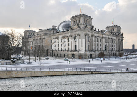 Reichstag in Berlin Germany in wintertime Stock Photo