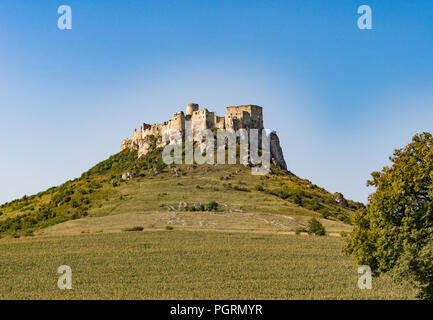 Spissky hrad. The Spis Castle, National Cultural Monument (UNESCO. Spis Castle. One of the largest castle in Central Europe (Slovakia). Stock Photo