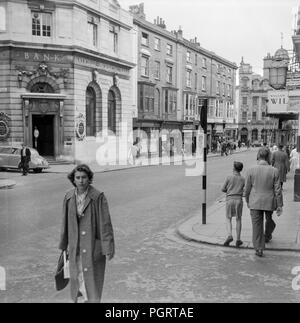 People on the streets of Brighton on the South Coast of England, during the early 1960s. Stock Photo