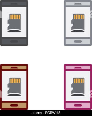 Mini SD Smartphone Stock Vector