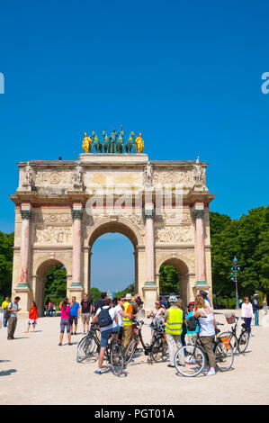 Arc de Triomphe du Carrousel, Jardin des Tuileries, Paris, France Stock Photo