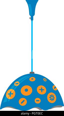 Cozy ceiling lamp shade isolated on white Stock Vector