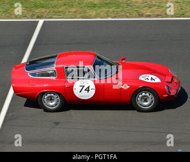 Pierre Mellinger, Tommaso Gelmini, Alfa Romeo Giulia TZ, Plateau 4, Grid 4, 1962 to 1965 cars, Le Mans Classic 2018, July 2018, Le Mans, France, circu Stock Photo