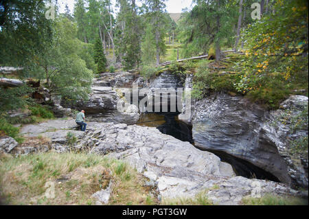 The deep gorge at the Linn of dee, Braemar, The Scottish Highlands, UK, GB. Stock Photo