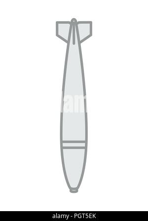 Illustration of a bomb on white background Stock Vector