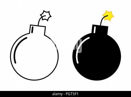 Illustration of bombs isolated on white background Stock Vector