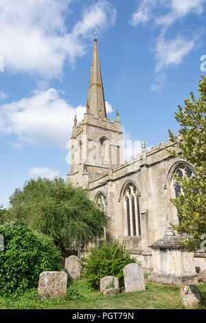 St Lawrence Church, Shelley's Close, Lechlade-on-Thames, Gloucestershire, England, United Kingdom Stock Photo