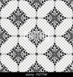 Seamless pattern with intersecting floral elements. Art Nouveau Stock Vector