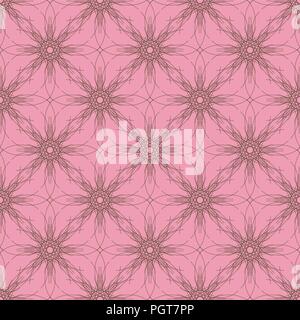 Floral and geometrical seamless pattern Stock Vector