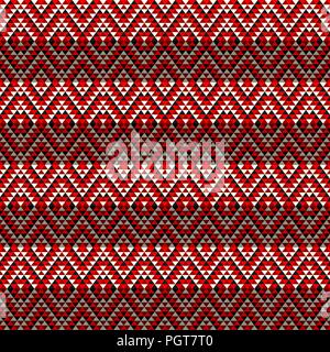 Seamless geometric pattern in red tones Stock Vector