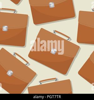 Briefcase, portfolio seamless pattern design Stock Vector