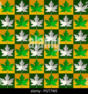 Maple leaf seamless  pattern design Stock Vector