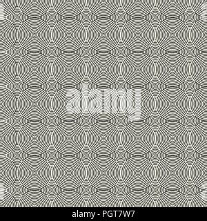Design seamless monochrome illusion op art  pattern Stock Vector