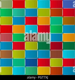 Shippment containers seamless pattern Stock Vector