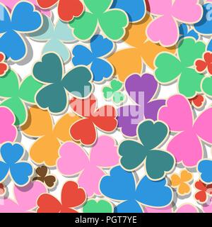 Green background for St. Patrick's Day, seamless pattern. Stock Vector