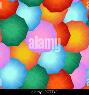Japanese umbrella seamless pattern design Stock Vector