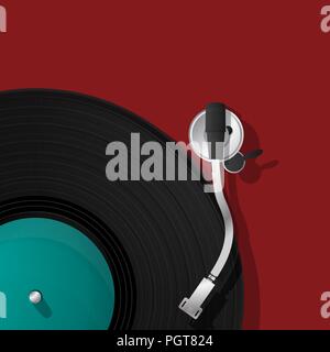 DJ record player vinyl icon Stock Vector
