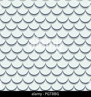 Roof tiles seamless pattern design Stock Vector