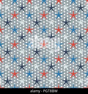 Seamless stars pattern in colors Stock Vector