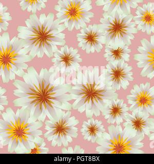 Seamless water Lily patten design Stock Vector