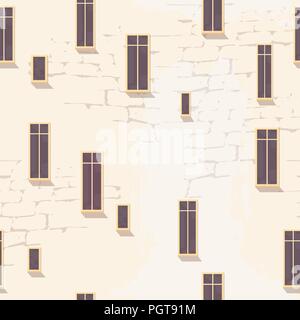 Sunny wall tile, seamless pattern Stock Vector