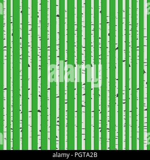 Perfect birch wood forest background, seamless pattern for web design Stock Vector