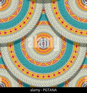 Tribal ethnic geometric seamless pattern design Stock Vector