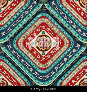 Seamless pattern design with aztec motif Stock Vector