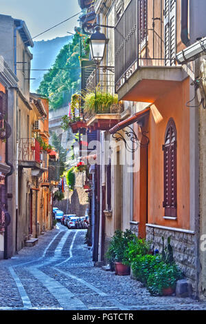 The city of Scilla in the Province of Reggio Calabria, Italy. Stock Photo