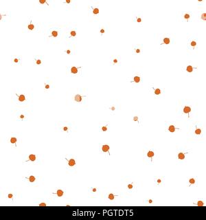 Linden leaf orange pattern seamless. Vector illustration. Isolated white background. Stock Vector