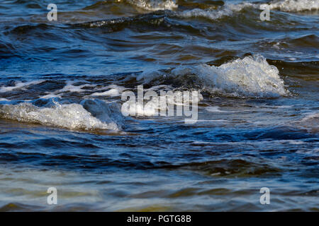 A close up image of a wave breaking onshore on Vancouver Island British Columbia Canada Stock Photo