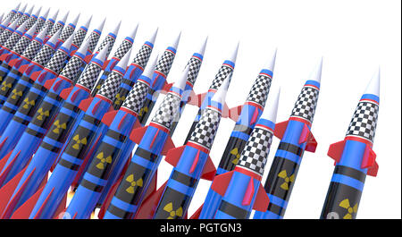 Nuclear missiles. 3D render Stock Photo