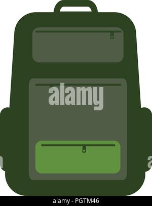Backpack isolated on white background. Solid and flat style trendy modern vector illustration Stock Vector