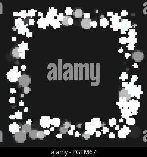 Snowflakes falling on black background. Stock Vector