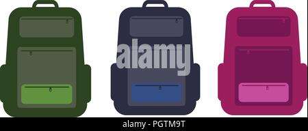 Backpack isolated on white background. Solid and flat style trendy modern vector illustration Stock Vector