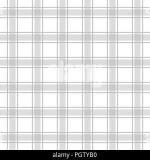 Seamless plaid, check pattern gray and white. Design for wallpaper, fabric, textile, paper. Simple background Stock Photo