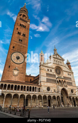 CREMONA, ITALY - 02 SEPTEMBER 2015: Cremona Cathedral of the Assumption of Our Lady, one of the most significant religious buildings in northern Italy Stock Photo