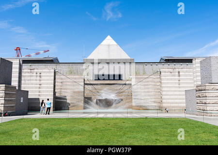 Art Tower Mito, Mito City, Ibaraki Prefecture, Japan. Designed by Japanese architect Arata Isozaki. Stock Photo